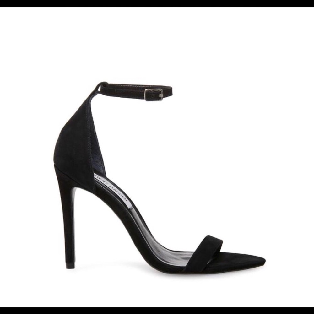 San Black Nubuk Steve Madden Heels 8.5